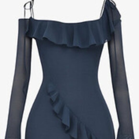 NWT House of CB London- French navy blue dress - Picture 1 of 4